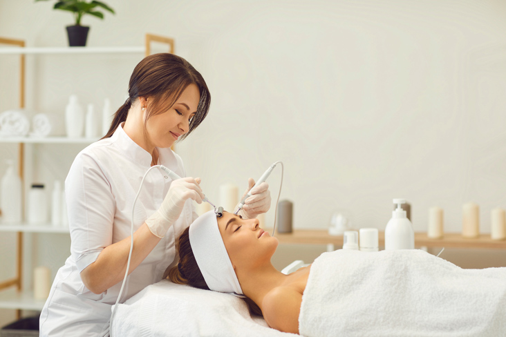 esthetician at work
